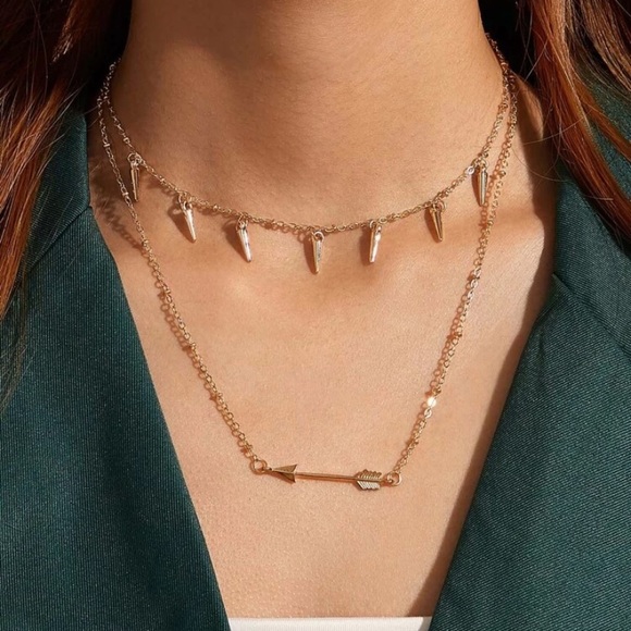 Jewelry - BOGO Arrow Layered Necklace Adjustable Clasp